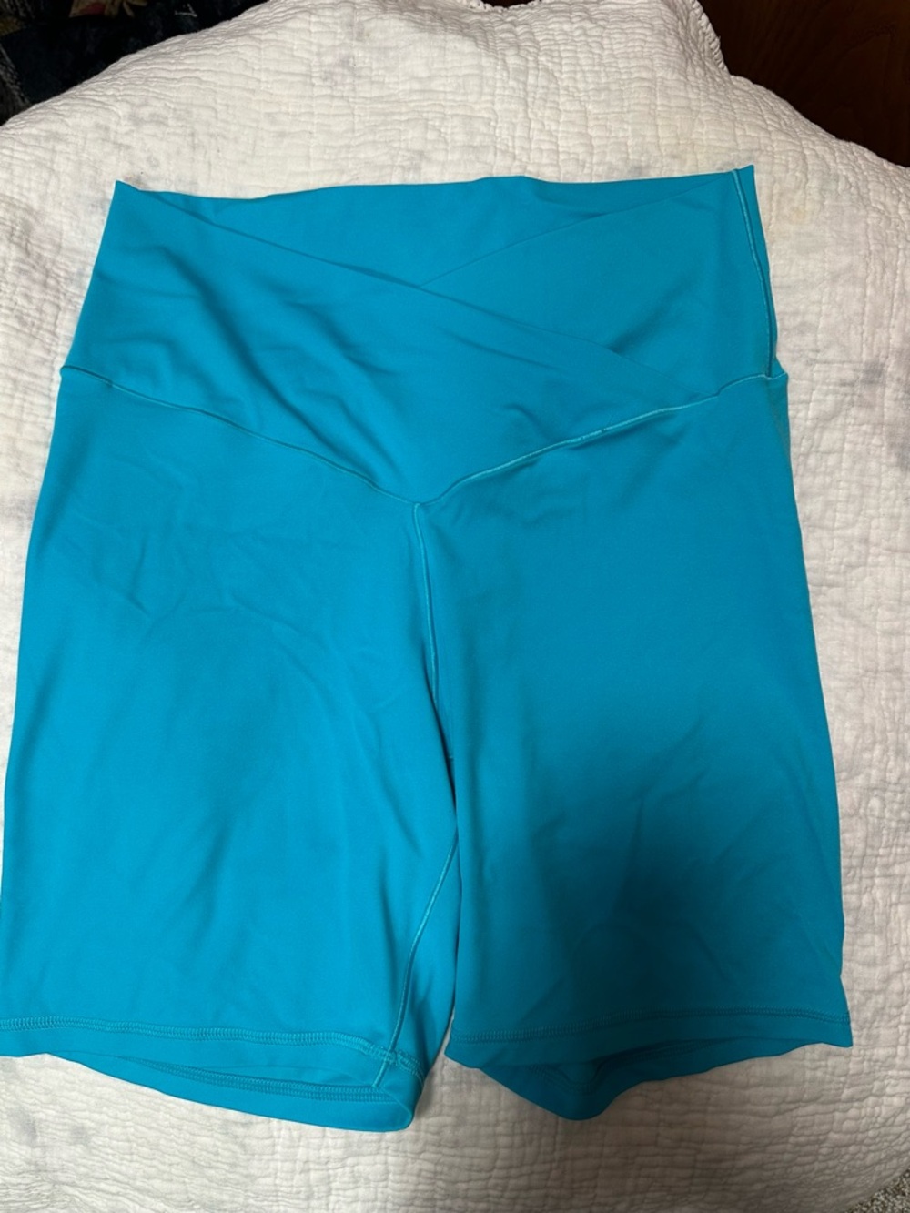 aerie Teal High-Rise Bike Shorts